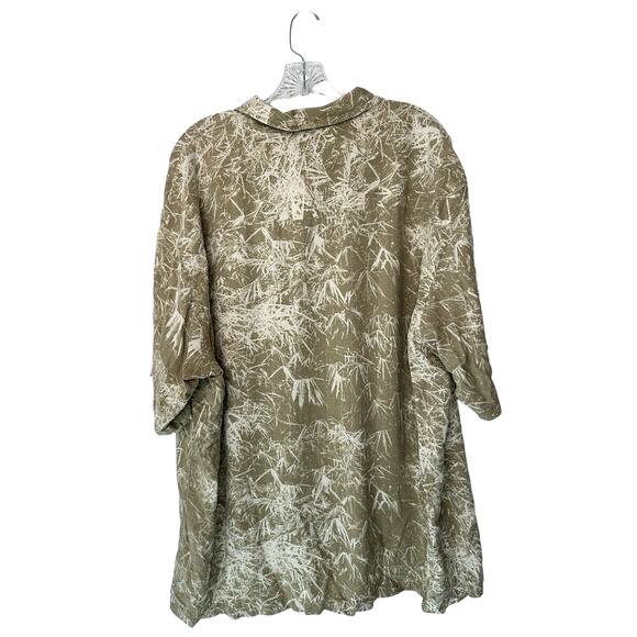 Pendleton Men's Shirt Tan Silk Beachy Resort Button Down Short Sleeve Size XL - Picture 5 of 8